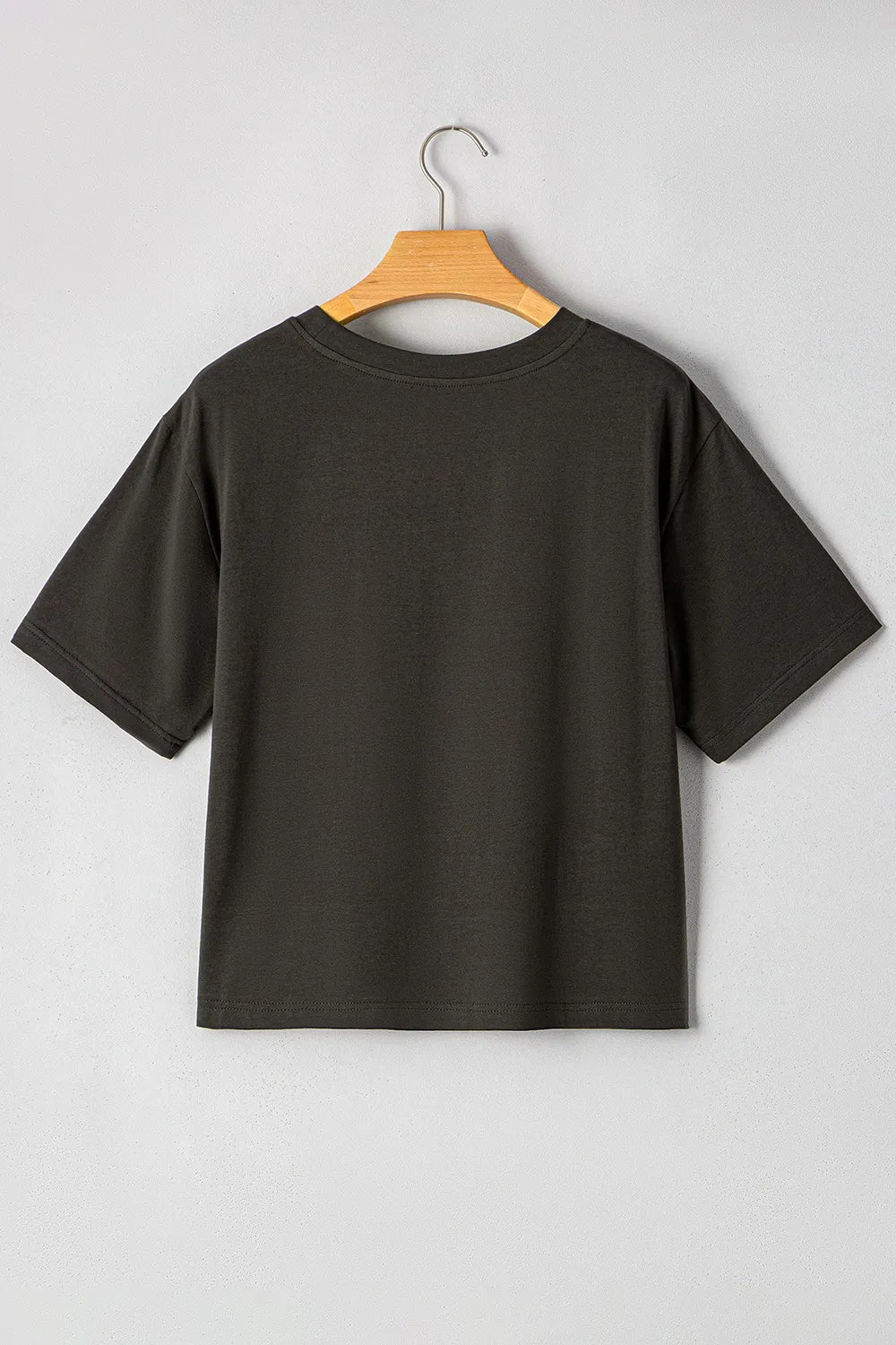 Bull Head Skull Round Neck Short Sleeve T Shirt closeup — Livostyle