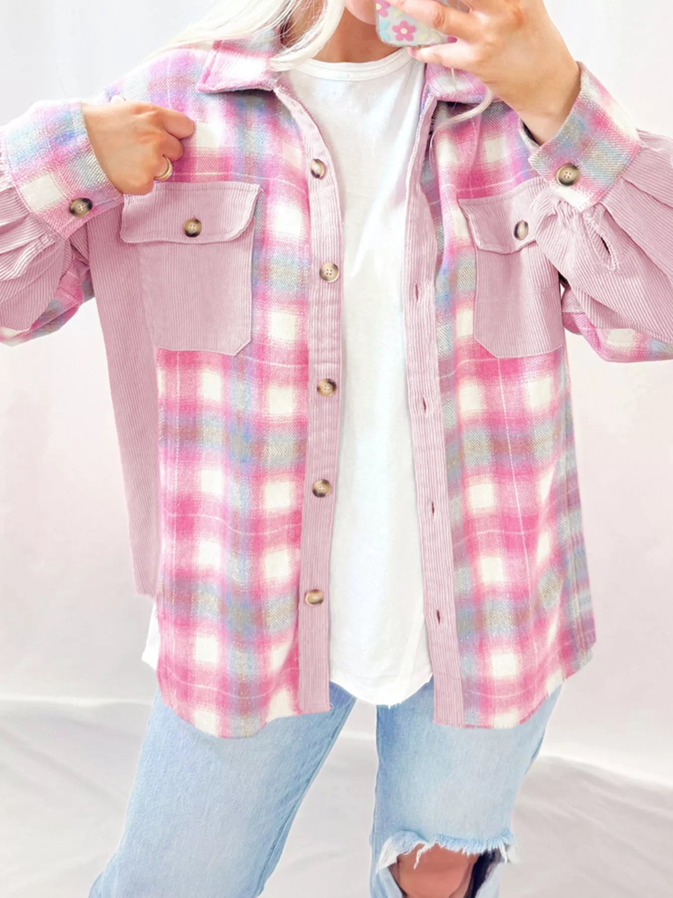 Plaid Button-Up Jacket — Livostyle