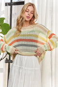 Classic Striped Long Sleeve Knit Top - Versatile & Timeless — Livostyle
