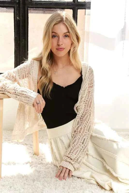 ADORA Solid Waist Tie Skirt