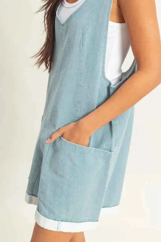 HYFVE V-Neck Pocket Detail Romper