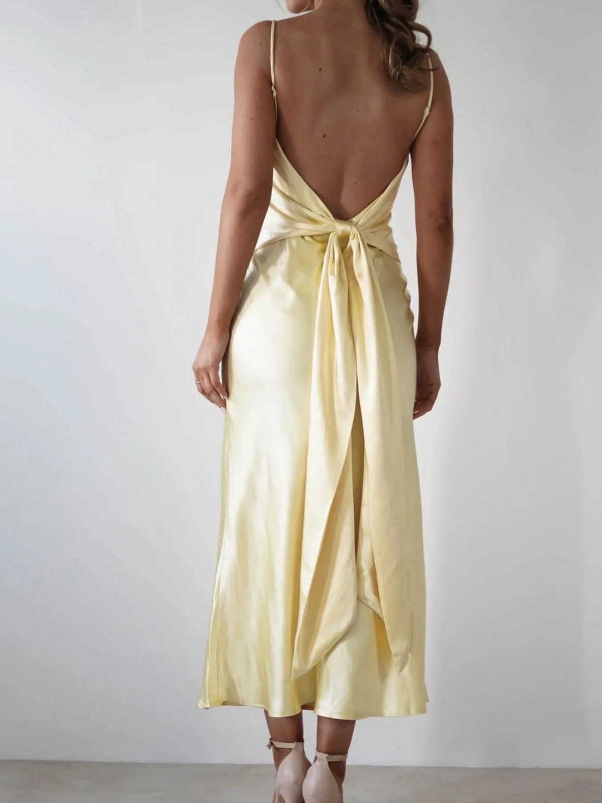 Satin Backless Cami Dress – photo 9