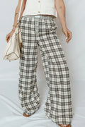 Plaid Wide Leg Pants — Livostyle