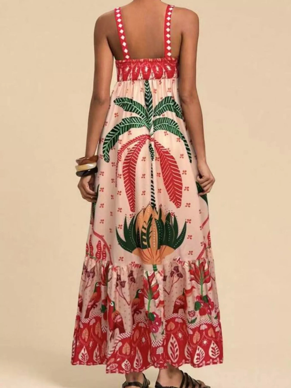 Printed Square Neck Maxi Dress in Four Colors – photo 8