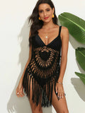 Crochet Fringe Beach Cover Up — Livostyle