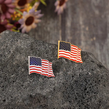 2 Piece Drip Oil US Flag Brooch styling — Livostyle