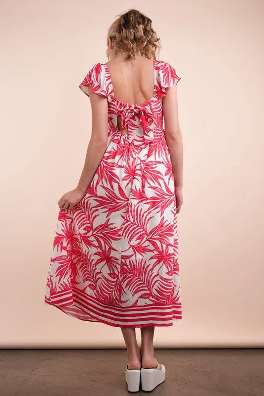 Tropical Printed Midi Summer Boho Dress – photo 3