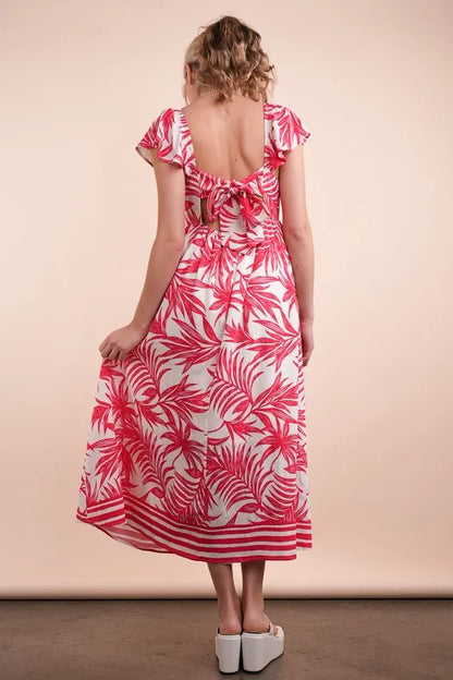 Tropical Printed Midi Summer Boho Dress – photo 3