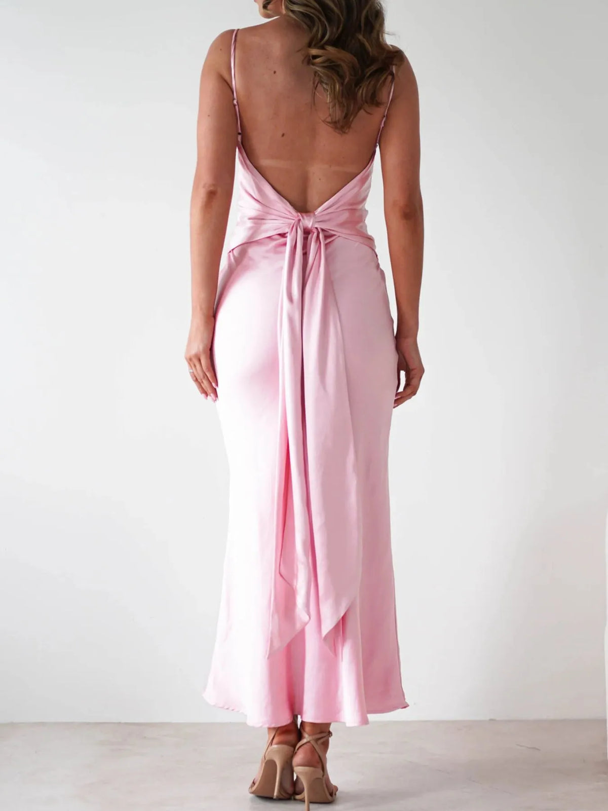 Satin Backless Cami Dress – photo 17