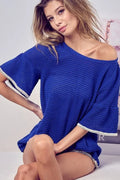 Chic Popcorn Waffle Knit Top with Stylish Pompom Lace — Livostyle