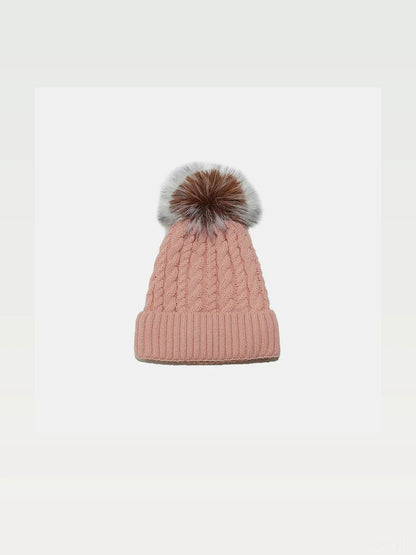 Cable Knit Winter Hat with Pompom — styled showcase — Livostyle