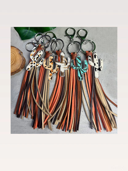 Cactus Keychain with Tassel — styled showcase — Livostyle