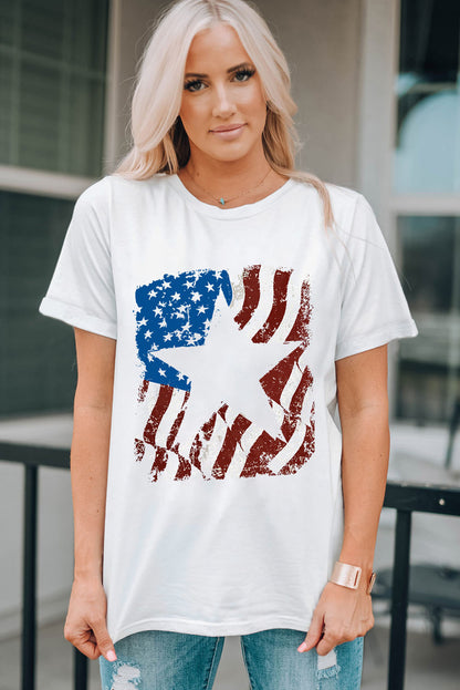 US Flag Graphic Round Neck Tee – photo 3