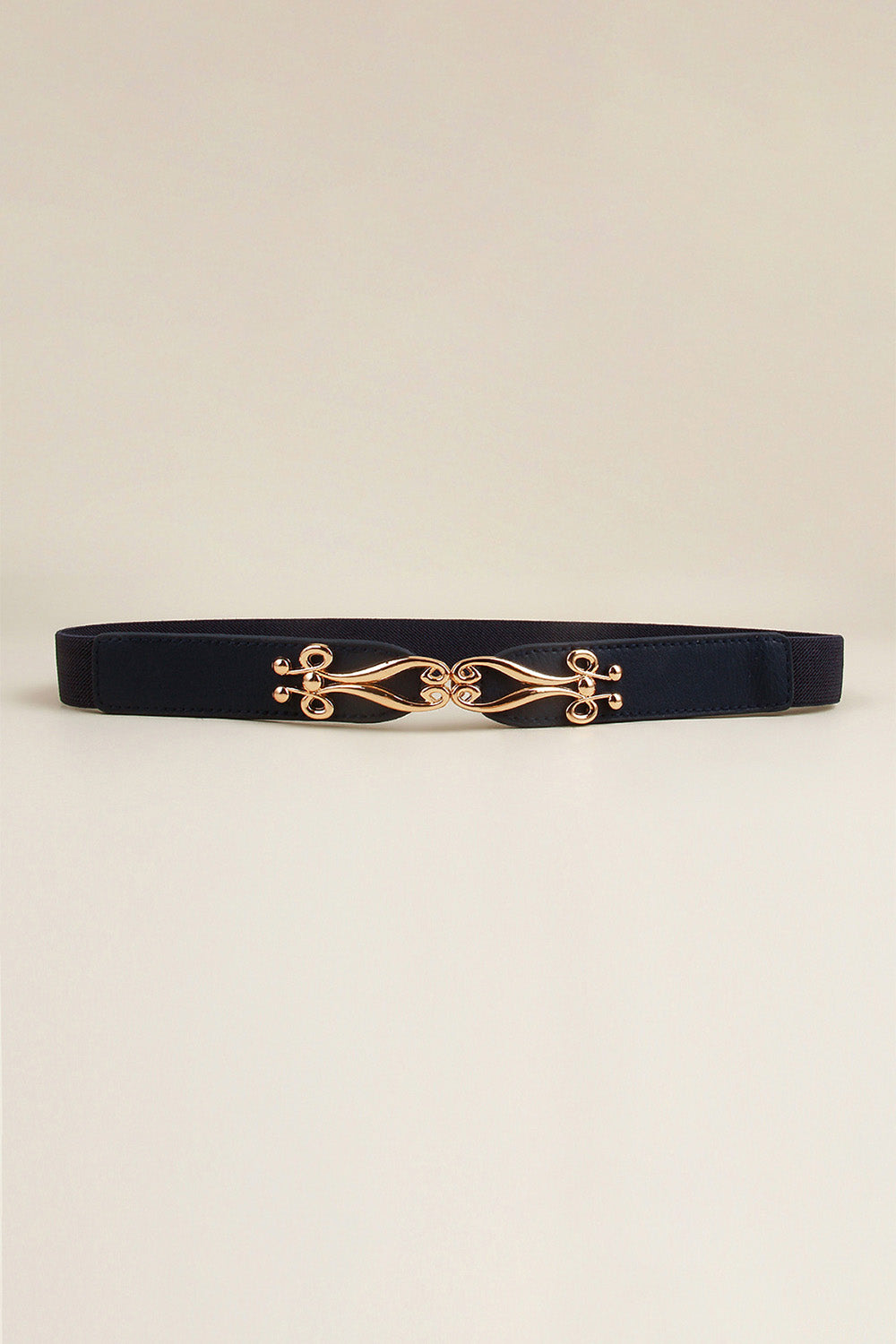 Dressy alloy buckle elastic belt