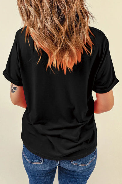 US Flag Round Neck Short Sleeve T-Shirt styling — Livostyle