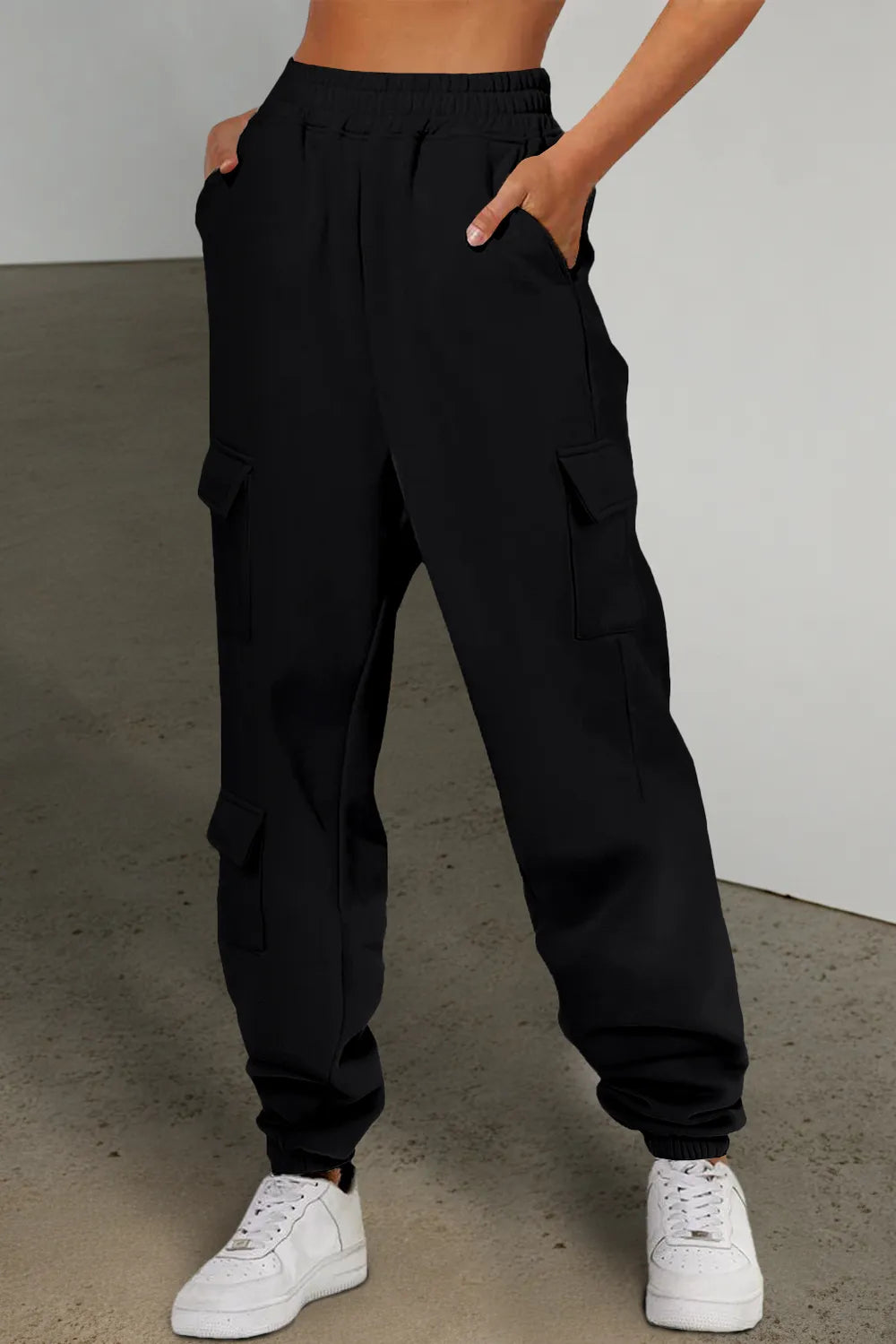Pocketed Elastic Waist Active Joggers — Livostyle