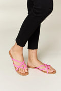 Crisscross PU Leather Open Toe Sandals — Livostyle