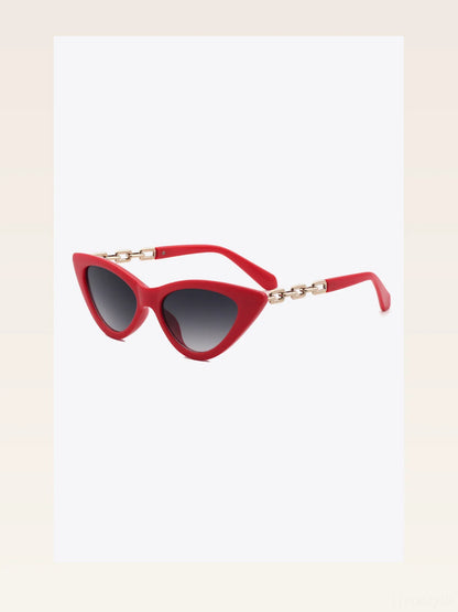 Chain Detail Cat-Eye Sunglasses — styled showcase — Livostyle