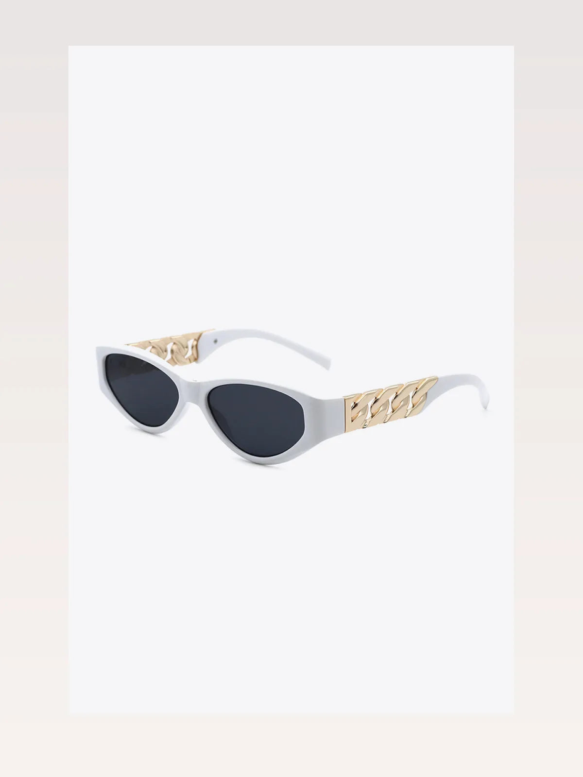 Chain Detail Temple Cat Eye Sunglasses — styled showcase — Livostyle
