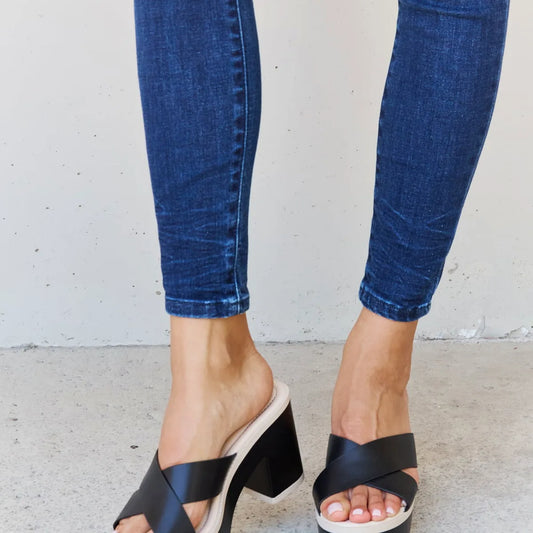 Cherish The Moments Contrast Platform Sandals in Black — square view — Livostyle