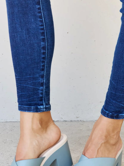 Cherish The Moments Contrast Platform Sandals in Misty Blue — detail view — Livostyle