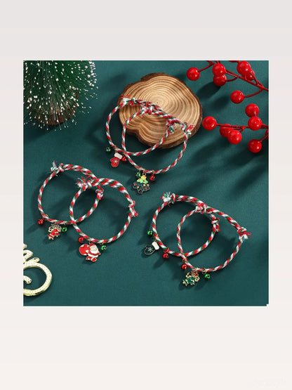 Christmas Charm Braided Rope Bracelet — styled showcase — Livostyle