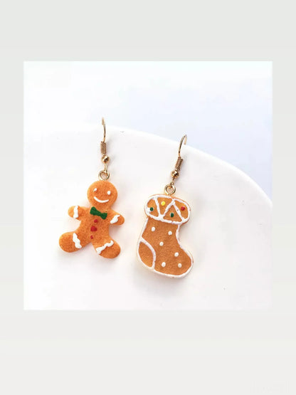 Christmas Gingerbread Man Drop Earrings — styled showcase — Livostyle