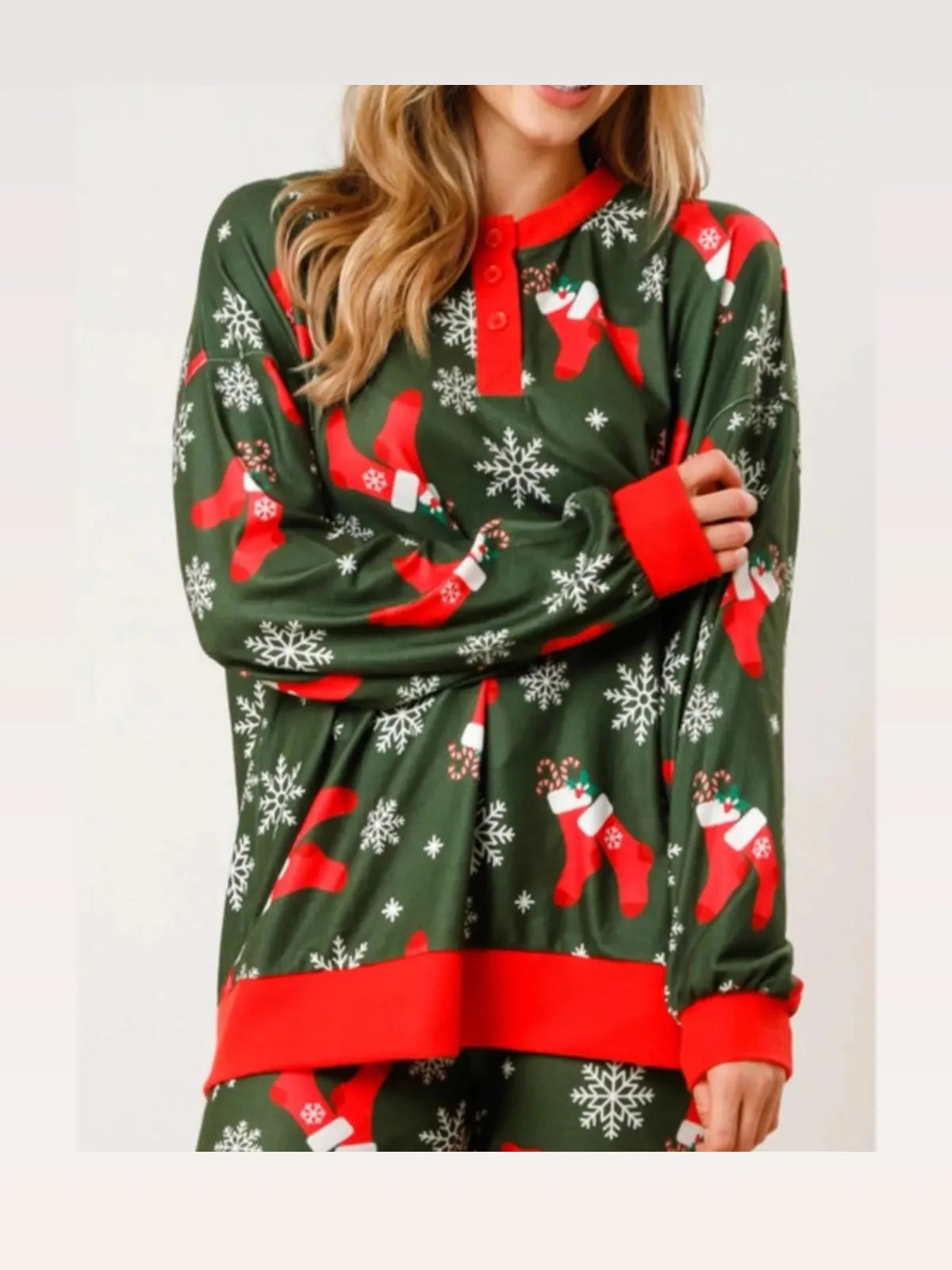 Christmas Long Sleeve Top and Pants Lounge Set — styled showcase — Livostyle