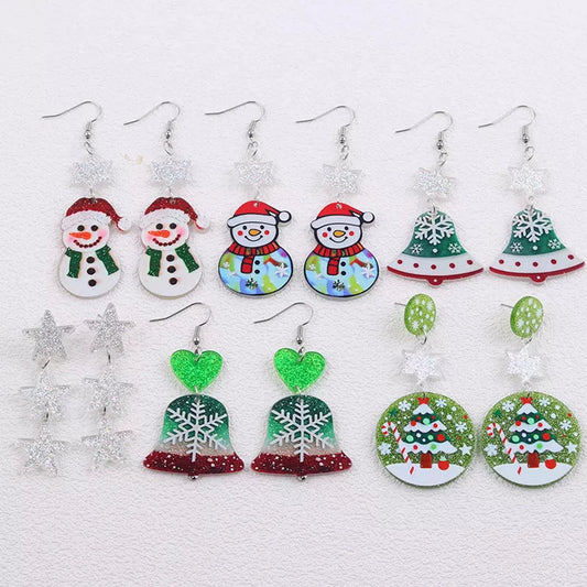 Christmas Theme Drop Earrings — square view — Livostyle