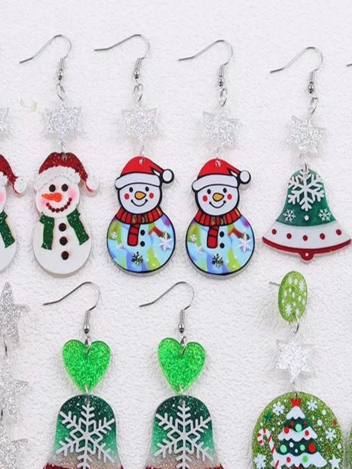 Christmas Theme Drop Earrings — detail view — Livostyle