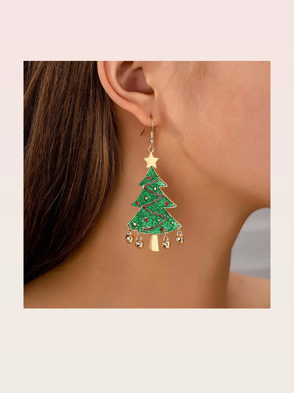 Christmas Tree Dangle Earrings — styled showcase — Livostyle