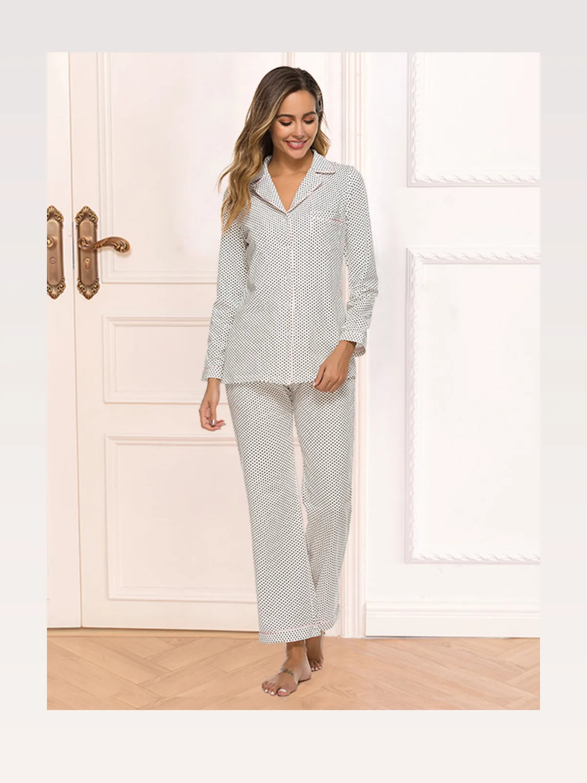 Collared Neck Loungewear Set with Pocket — styled showcase — Livostyle