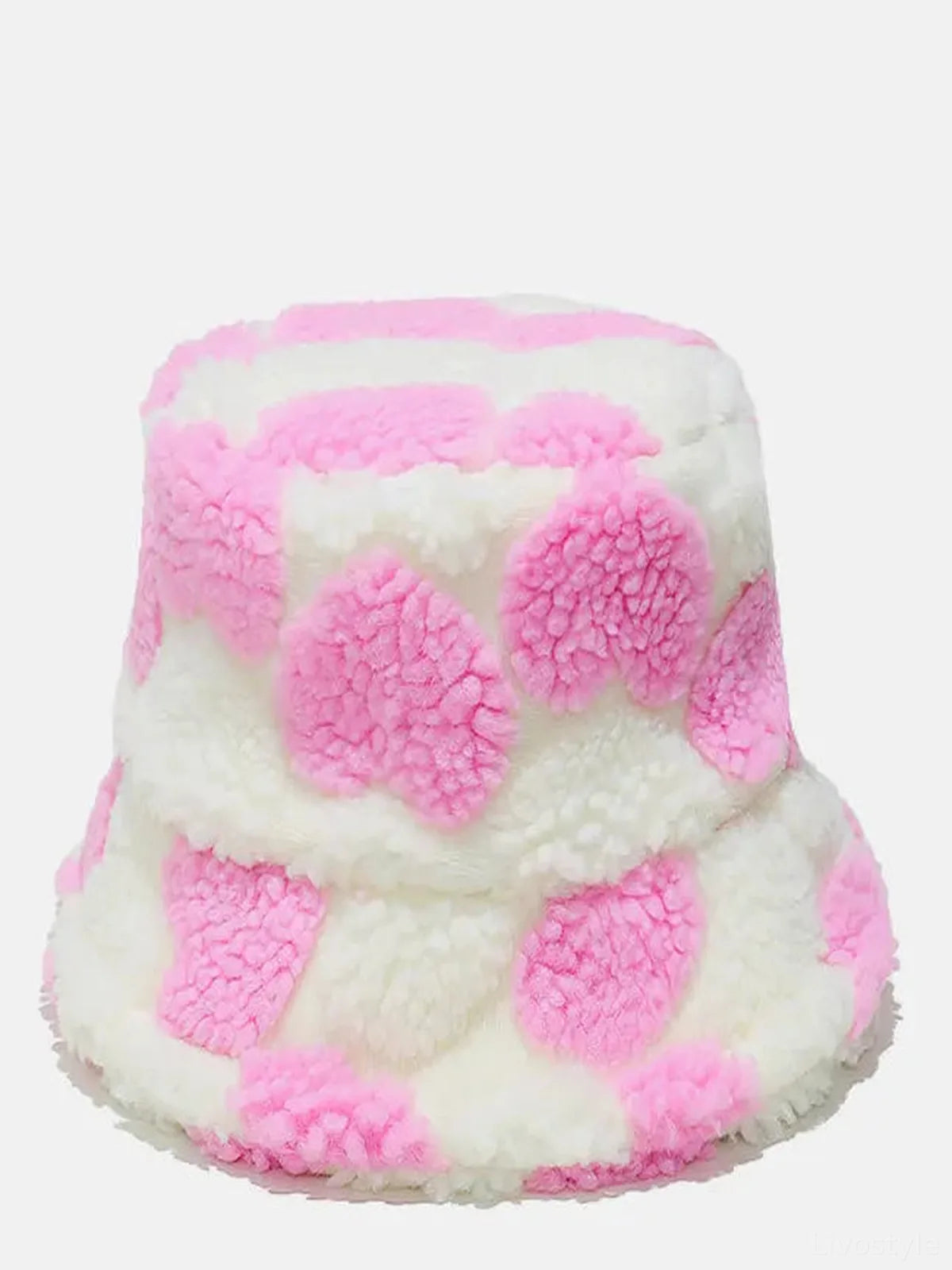 Contrast Heart Bucket Hat — detail view — Livostyle