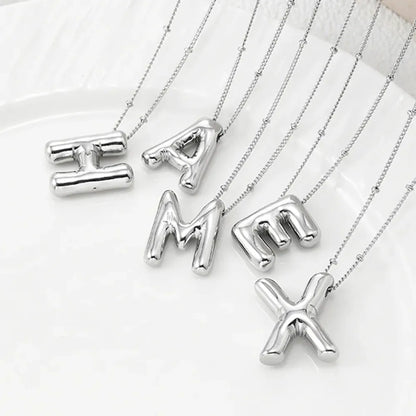 Copper Bubble Letter B Pendant Necklace — square view — Livostyle