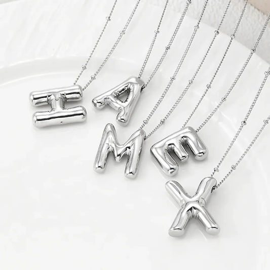 Copper Bubble Letter B Pendant Necklace — square view — Livostyle