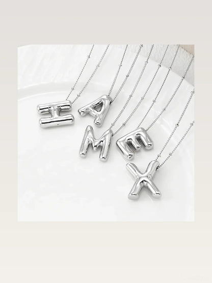 Copper Bubble Letter B Pendant Necklace — styled showcase — Livostyle