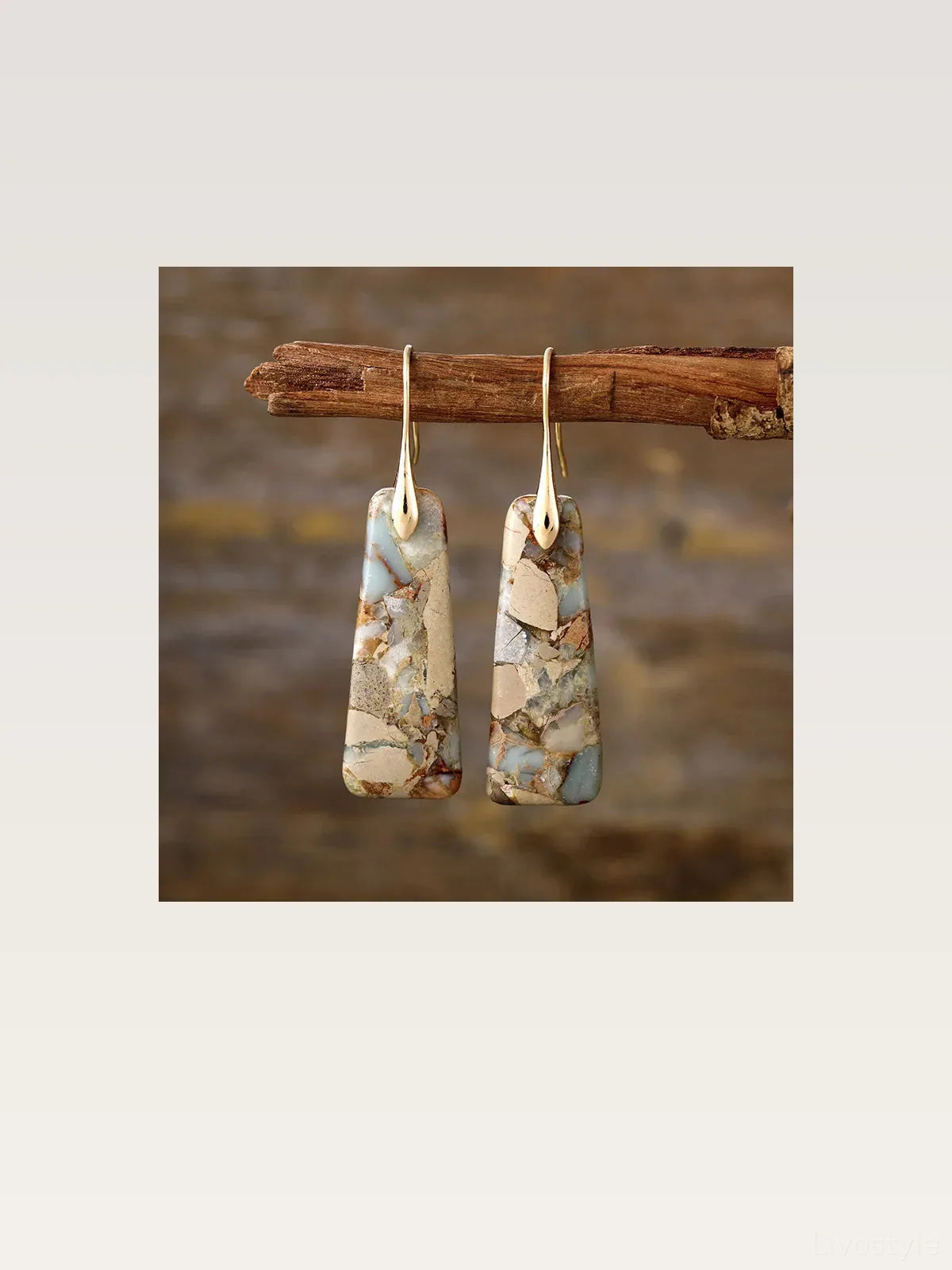 Copper Natural Stone Earrings — styled showcase — Livostyle
