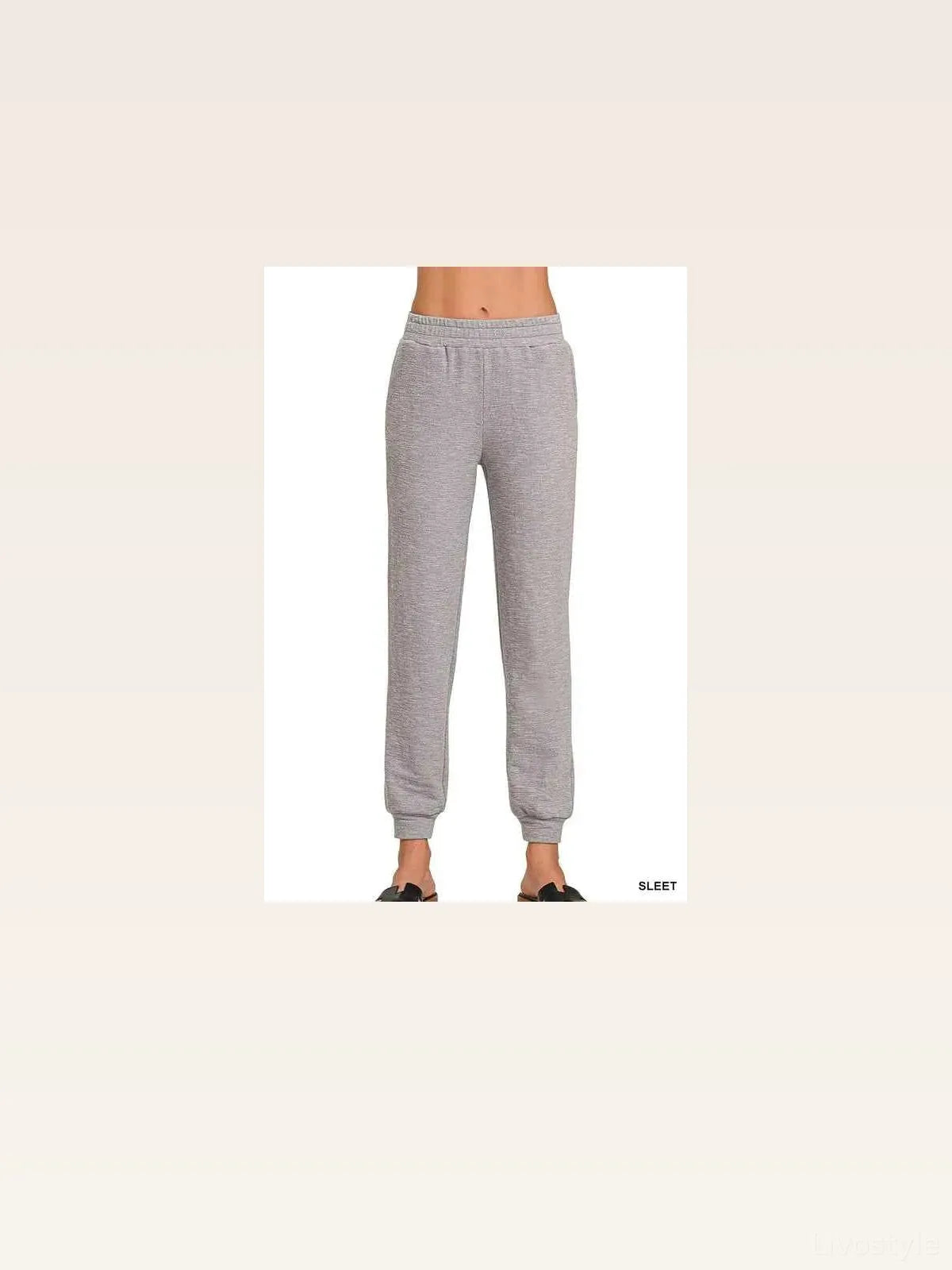 Cotton Slub Jogger Pants with Drawstring Waist – photo 3