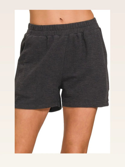 Cotton Slub Drawstring Shorts with Side Pockets – photo 3