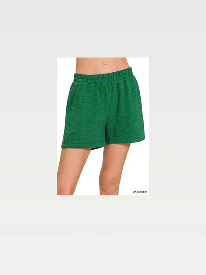 Cotton Slub Shorts in Dk Green — styled showcase — Livostyle