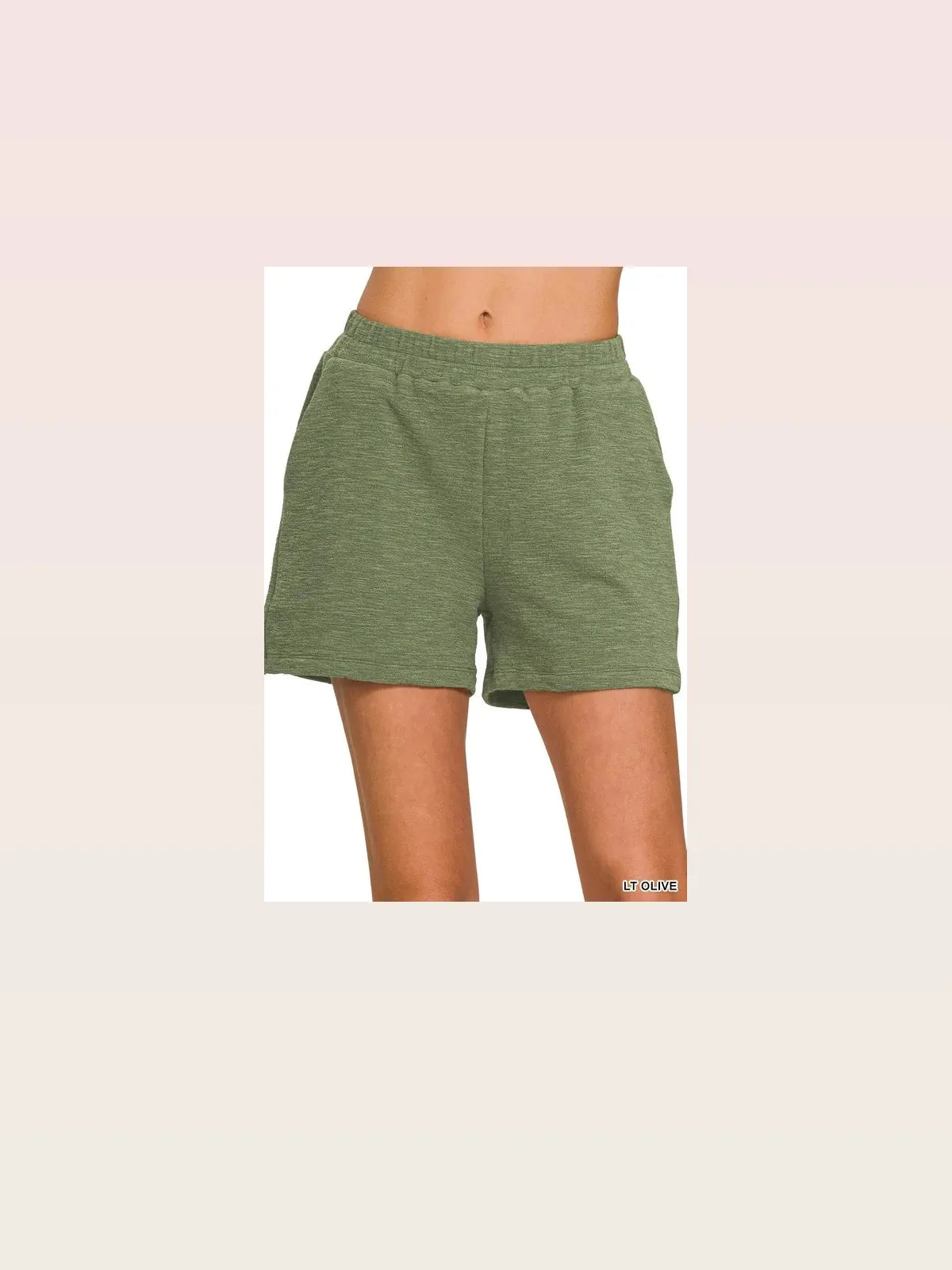 Cotton Slub Shorts in Lt Olive — styled showcase — Livostyle