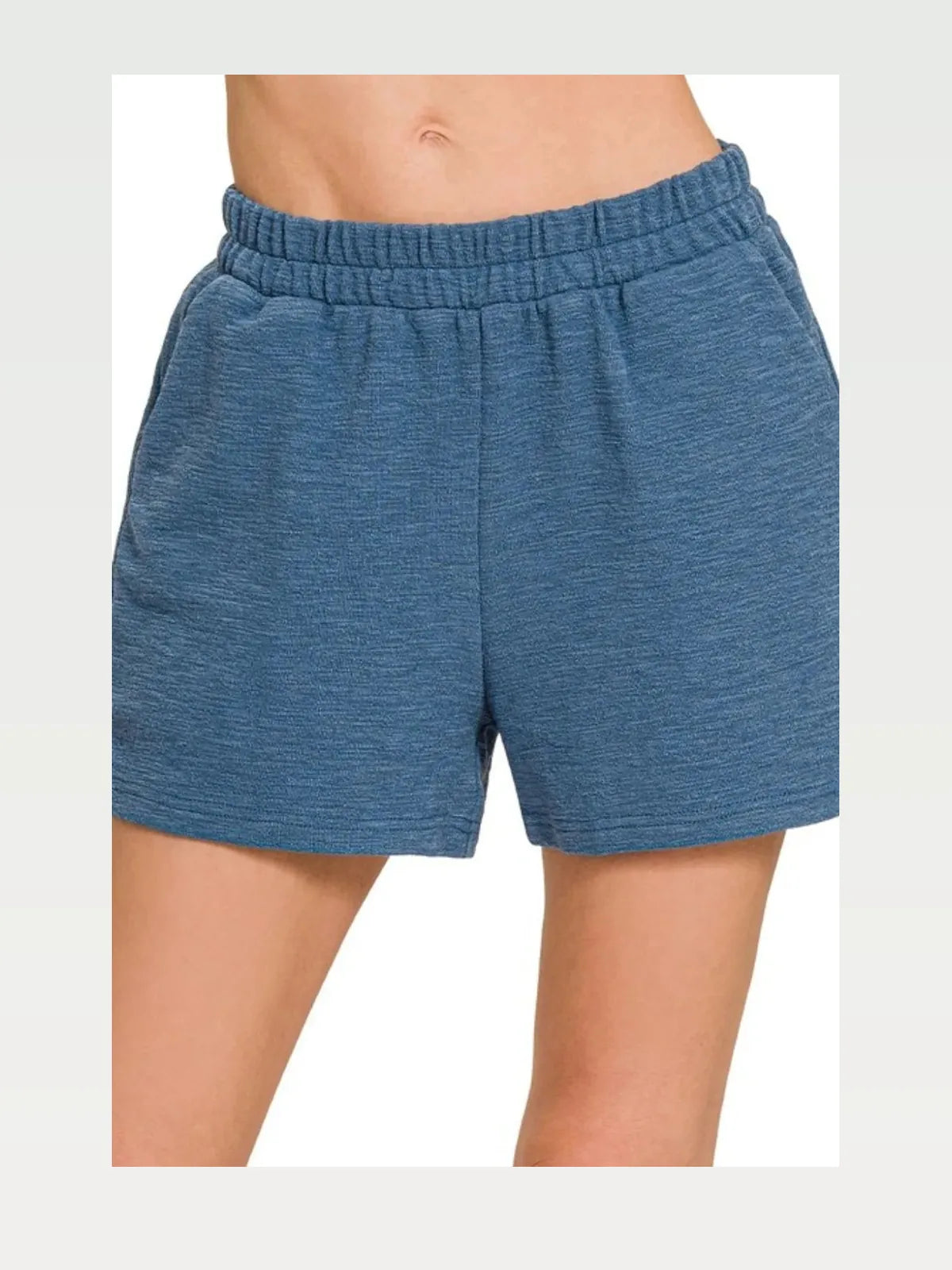 Cotton Slub Shorts with Adjustable Drawstring Waist – photo 3