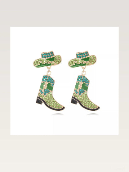 Cowboy Hat and Boot Dangle Earrings — styled showcase — Livostyle