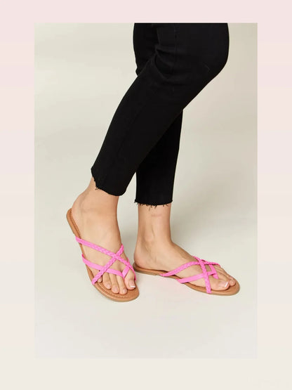 Crisscross PU Leather Open Toe Sandals — styled showcase — Livostyle