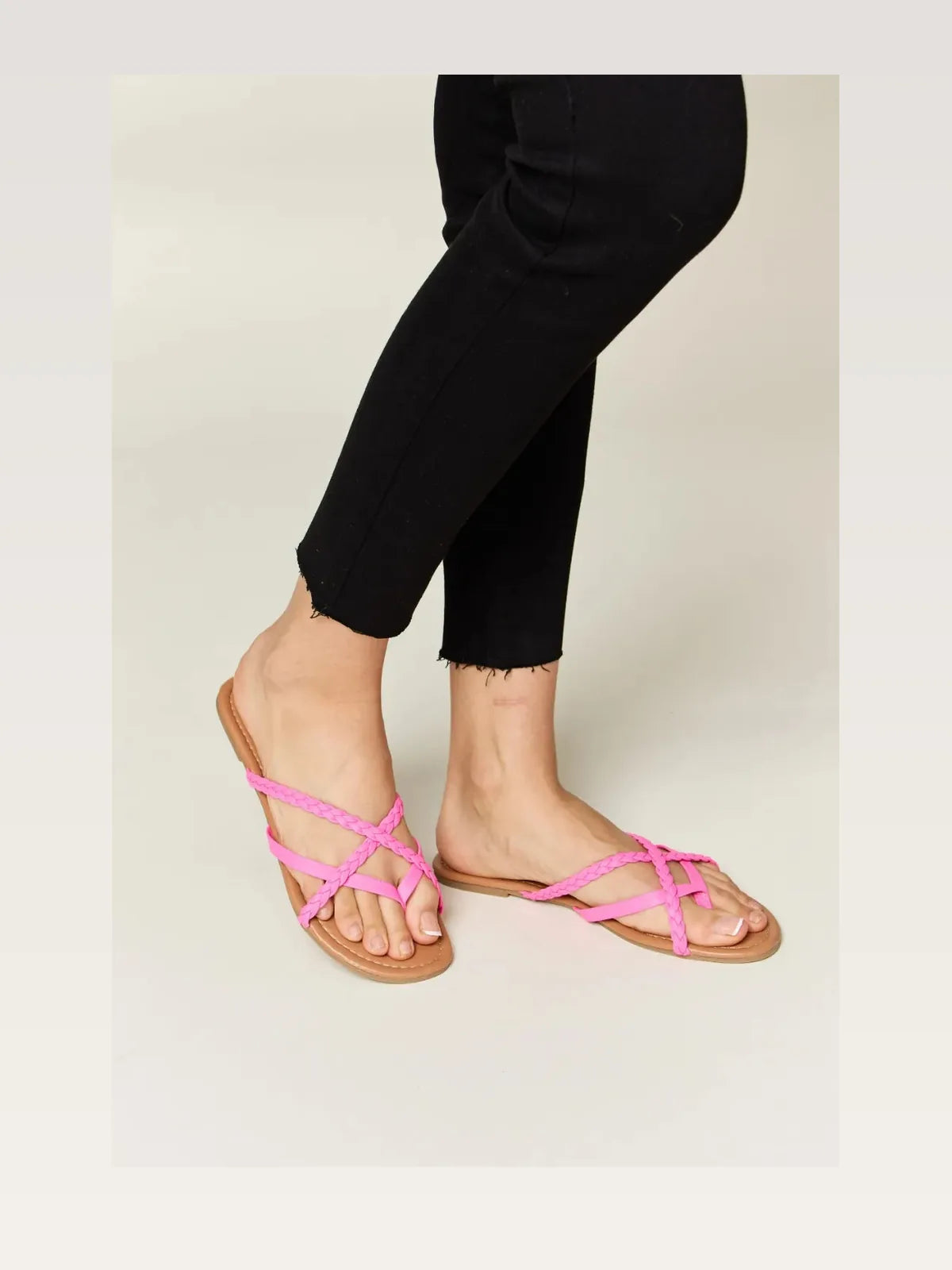 Crisscross PU Leather Open Toe Sandals — styled showcase — Livostyle