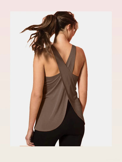 Crisscross Scoop Neck Active Tank — styled showcase — Livostyle