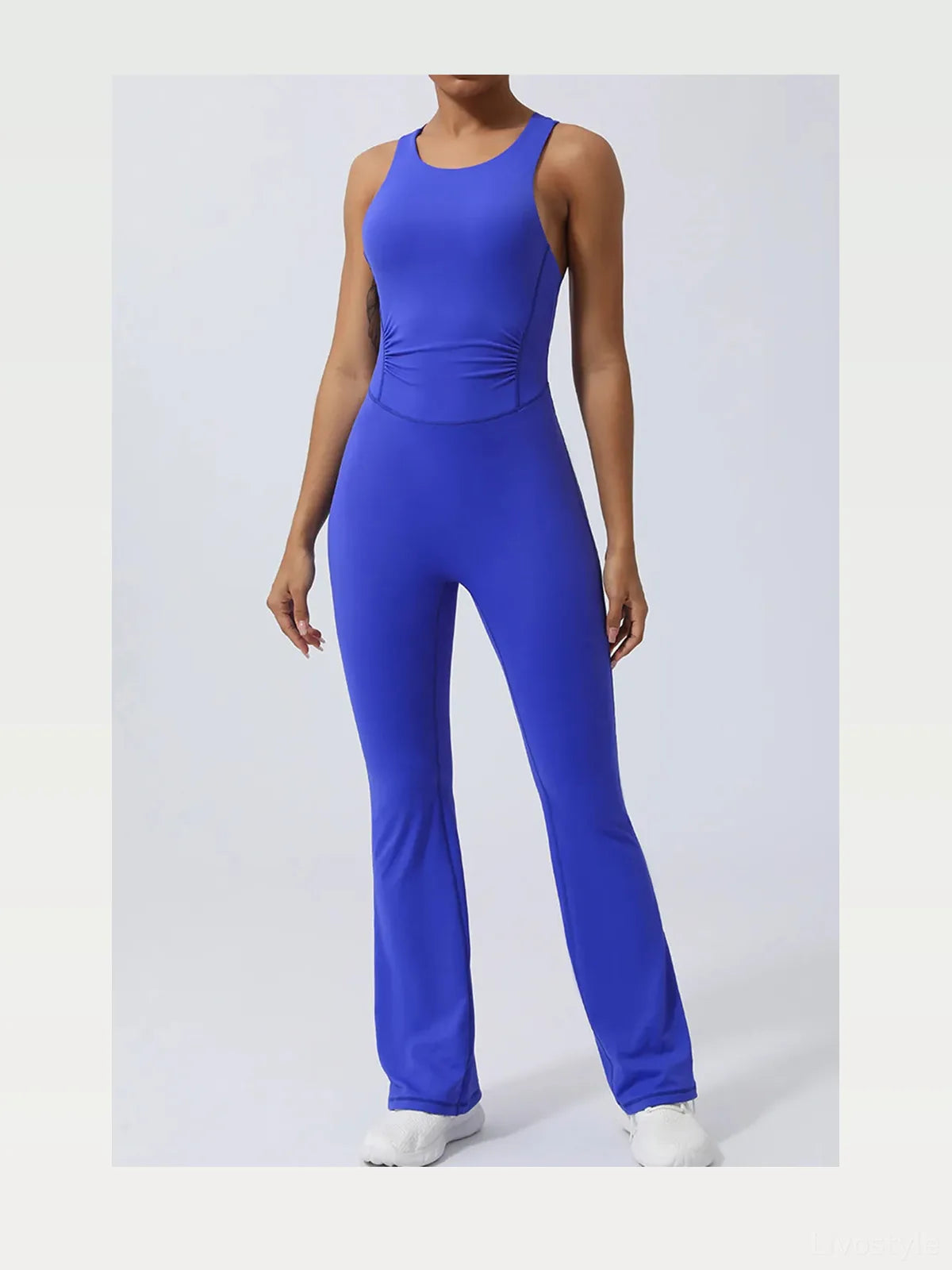 Crisscross Wide Strap Sleeveless Jumpsuit — styled showcase — Livostyle