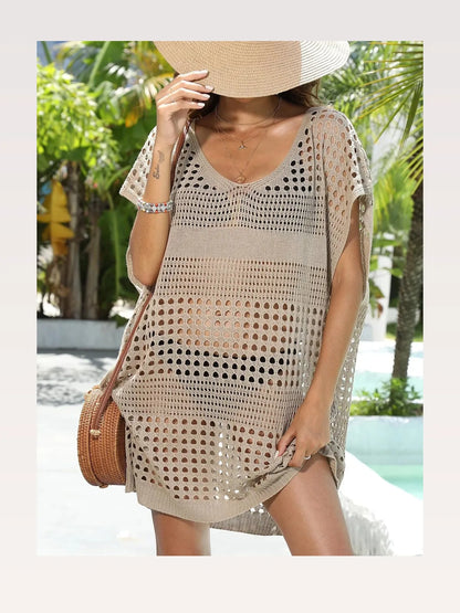 Crochet Knit Beach Cover Up Dress — styled showcase — Livostyle