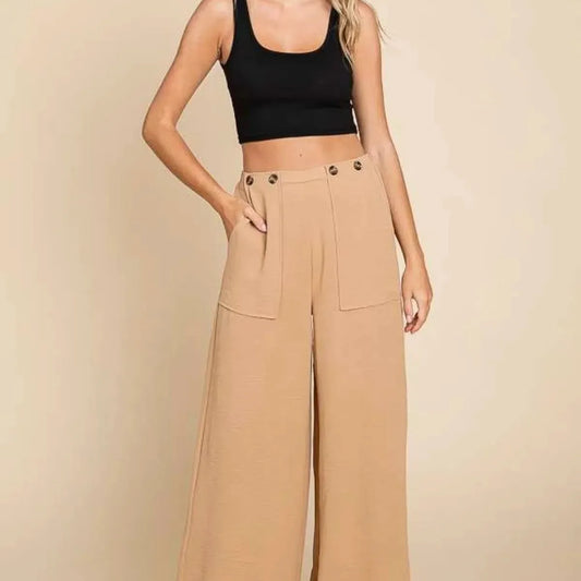 High Waist Wide Leg Cargo Pants — square view — Livostyle