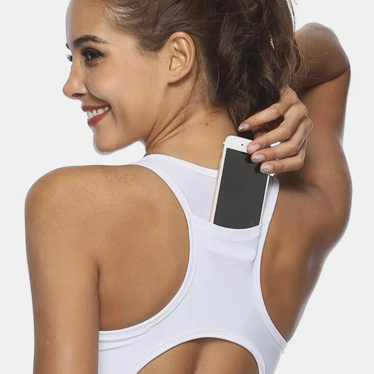 Cutout Scoop Neck Active Tank — square view — Livostyle